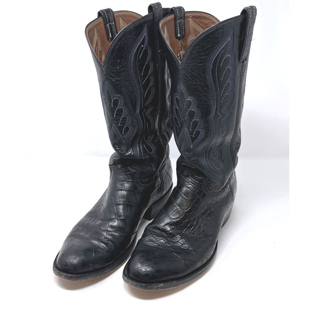 Vintage Mingo Boot Co. Custom Alligator Cowboy Boots Handmade El Paso MenSize 10